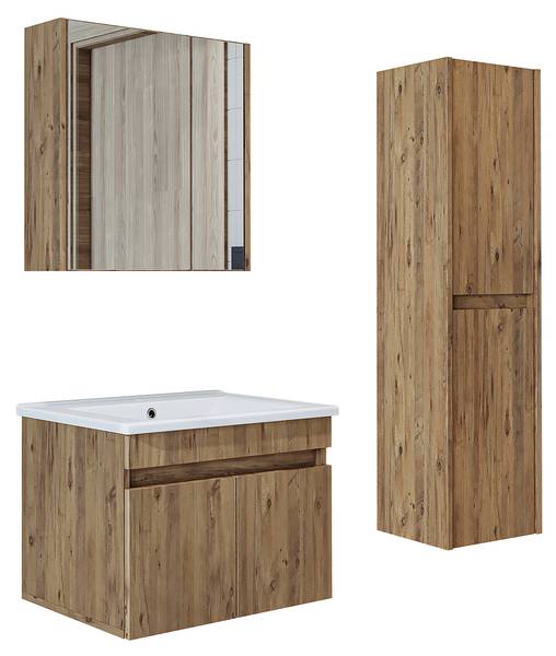 Badmöbel Set ATRIA-65 4-teilig Eiche Antik Dekor
