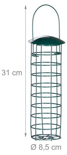 3x supports boules graisse pour oiseaux Vert - Fer - 9 x 31 x 9 cm