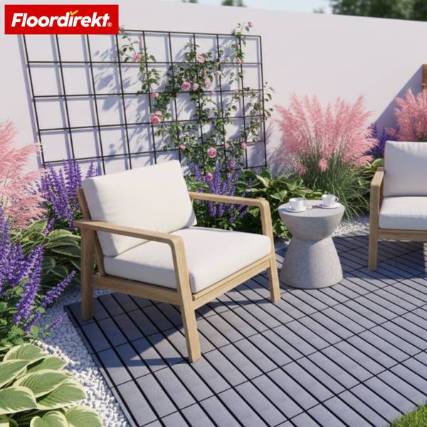 Terrassenfliese Elyse Grau - Polypropylen - 30 x 3 x 30 cm