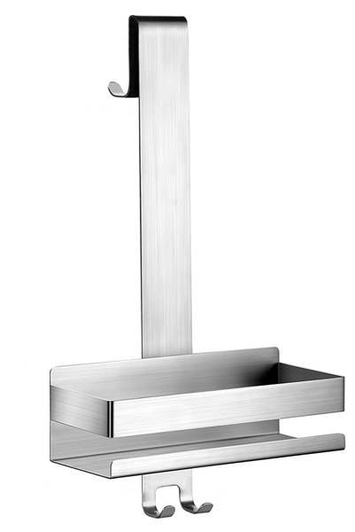 1 Stück Badezimmermöbel-Zubehör C182-SIL Silber - Metall - 12 x 40 x 30 cm