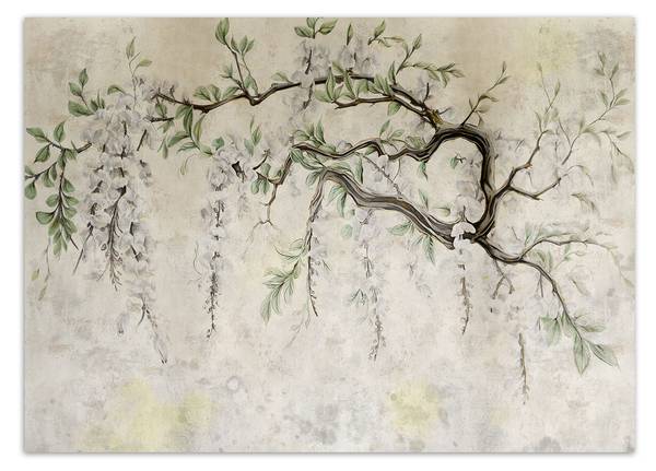 Fotobehang hangende bloemen minimalisme 150 x 105 cm