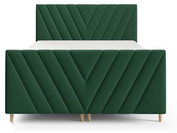 Boxspringbett CARLITO Grün - Breite: 204 cm