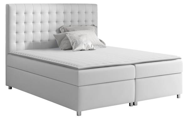 Boxspringbett Asti Weiß - Liegefläche Breite: 120 cm