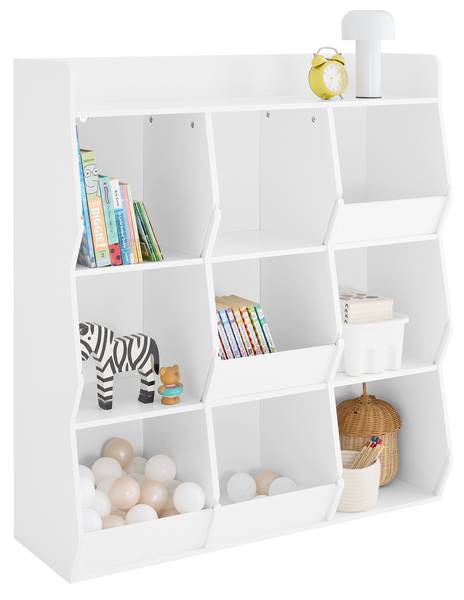 Kinderregal KMB120-W Weiß - Holzwerkstoff - 95 x 105 x 34 cm