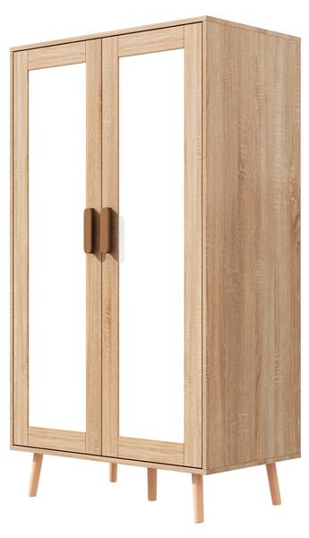 Kinderkleiderschrank LucyNaturWoody Braun - Holzwerkstoff - 160 x 142 x 46 cm