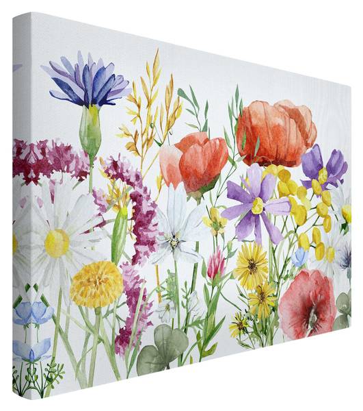 Akustikbild Aquarellierte Blumen 210 x 140 cm