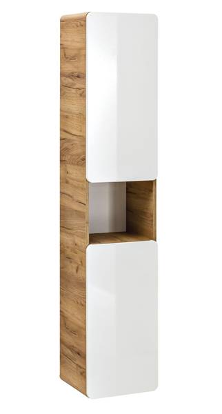 Hängeschrank ARUBA 35x32x170 Braun - Weiß - Melamin - 35 x 170 x 32 cm