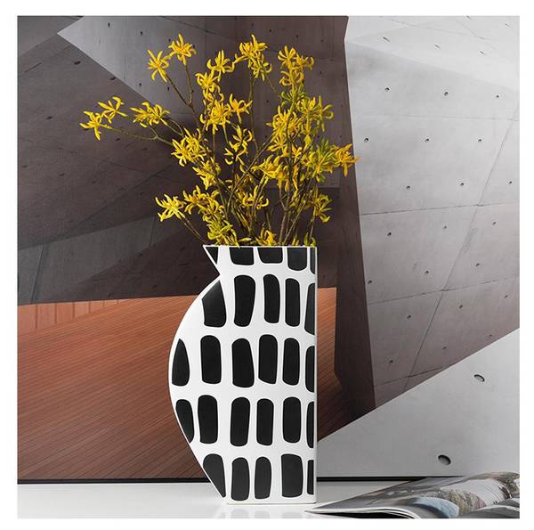 Vase Loire Weiß - Keramik - 39 x 29 x 6 cm