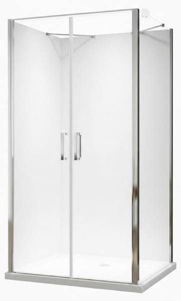 Duschkabine NORA U-Form Sicherheitsglas - 80 x 195 x 80 cm