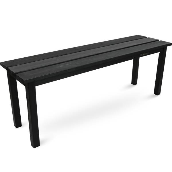 Gartenbank Vadria Schwarz - Massivholz - 33 x 44 x 118 cm