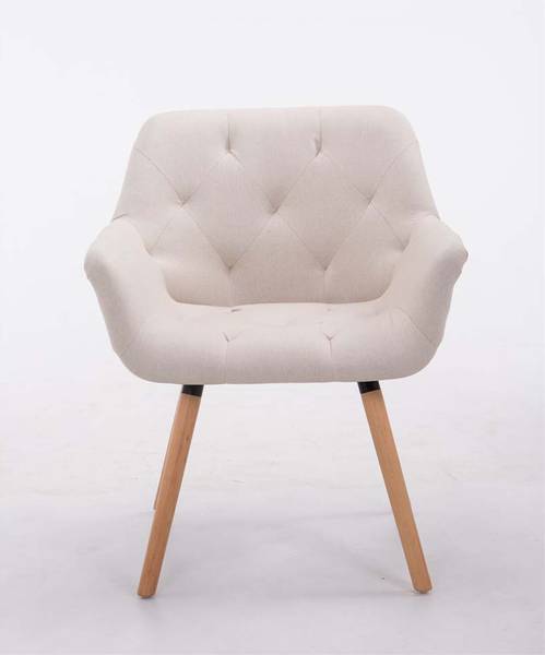 Armlehnenstuhl Cassidy Beige - Textil - 67 x 83 x 60 cm