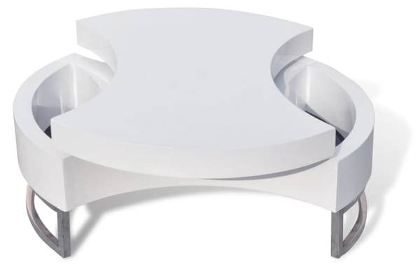 Couchtisch 297873 240424 Weiß - Holzwerkstoff - 80 x 33 x 80 cm