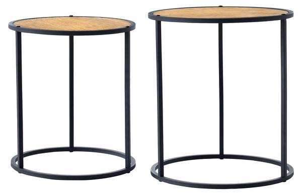 Bijzettafel Moriusaq zwart - plaatmateriaal op houtbasis - 40 x 46 x 40 cm