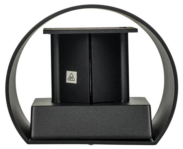 Außenwandleuchte Mars Schwarz - Glas - Metall - 12 x 11 x 14 cm