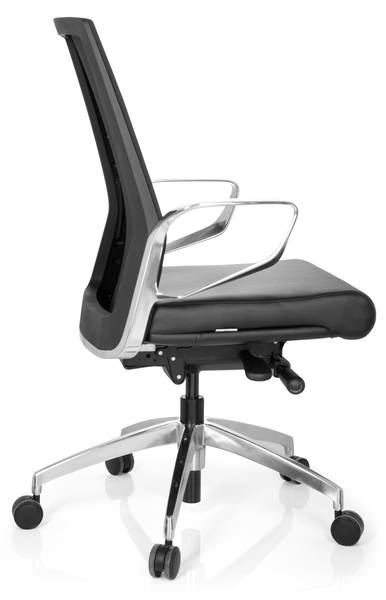Bürostuhl PROVIDER NET Schwarz - Flachgewebe - 57 x 110 x 50 cm