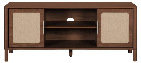 TV-Möbel Etta Braun - Rattan - 39 x 50 x 120 cm