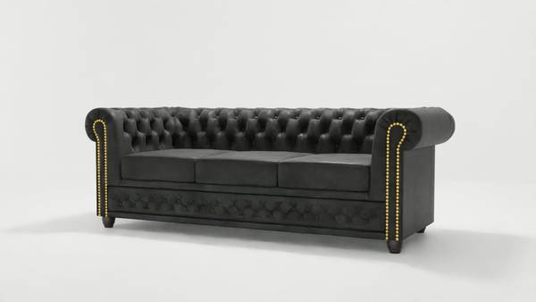 Canapé 3 places avec fonction lit Ingrid Anthracite