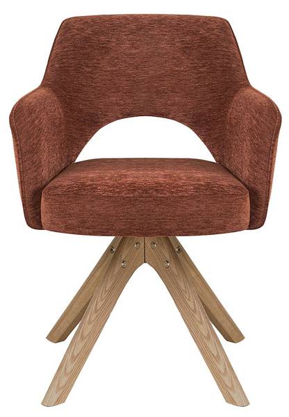 Stuhl KONYA Braun - Textil - 57 x 80 x 62 cm