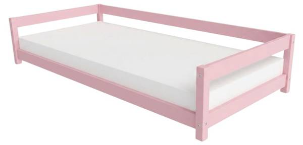 Kinderbett LUCKY 14 Pink - Fichte - 128 x 41 x 208 cm