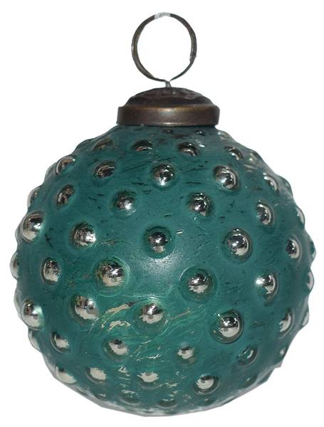 Weihnachtskugel Winter 36944 Grün - Glas - 7 x 7 x 7 cm