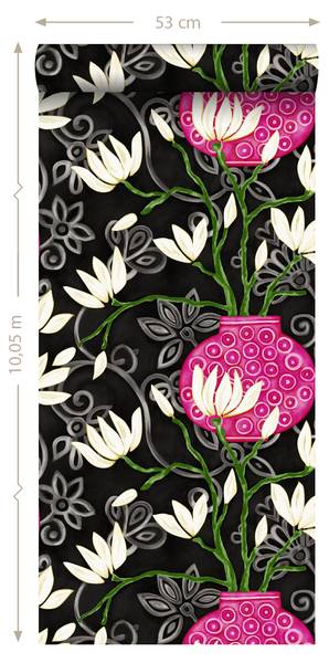 papier peint magnolia 7057 Noir