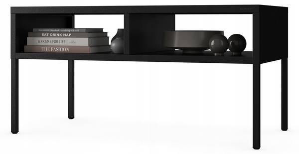 Couchtisch Matteo Schwarz - Metall - 90 x 45 x 45 cm
