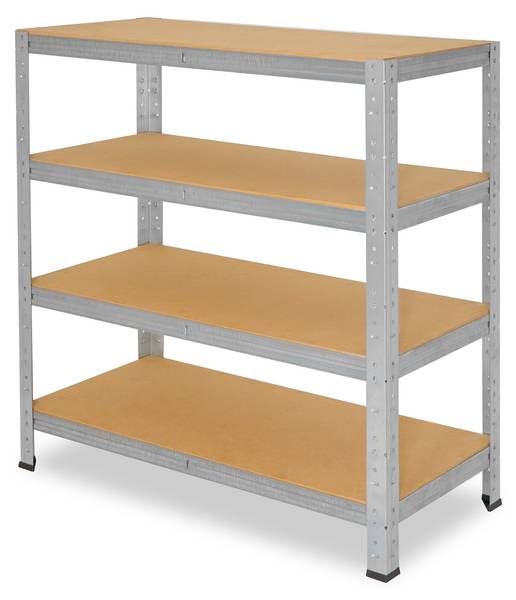 Schwerlastregal HOME Silber - 120 x 40 cm