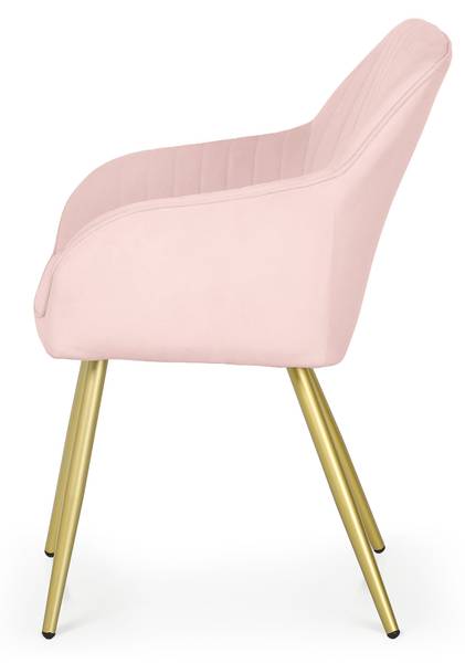 Esszimmerstuhl FLORENCE 6er-Set Gold - Hellrosa