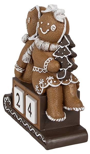 Pfefferkuchenmann Xmas&Avid Braun - Kunststoff - 4 x 13 x 11 cm