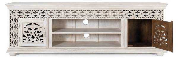 FernsehEsstisch 1518 Braun - Massivholz - 40 x 60 x 180 cm