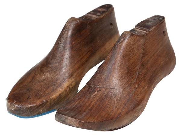 Dekorative Schuhleisten Braun - Massivholz - 10 x 15 x 30 cm