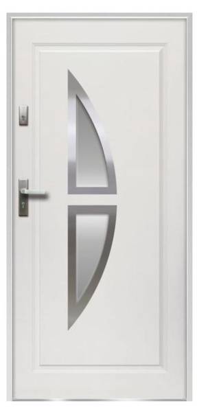 Haustür COVAS Weiß - Metall - 95 x 204 x 9 cm