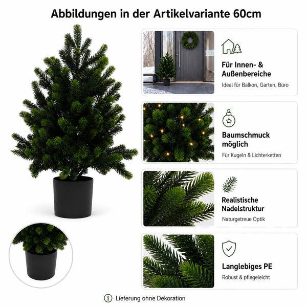 Weihnachtsbaum R29 Grün - Polyethylen - 35 x 60 x 35 cm