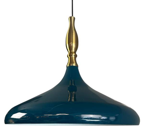 Pendelleuchte Simyora Blau - Metall - 35 x 28 x 35 cm