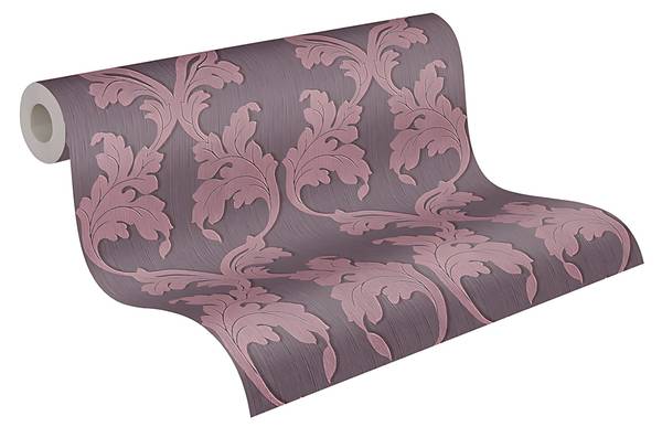 Textiltapete 956285-GU Violett - Fleece - 53 x 1005 x 1 cm
