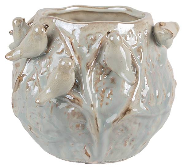 Blumentopf Ellashasi Grün - Keramik - 21 x 17 x 22 cm