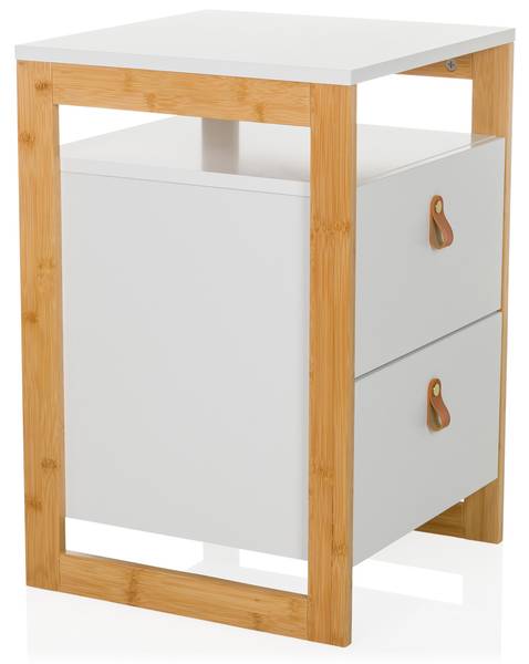 Beistelltisch TAROLO III Weiß - Holzwerkstoff - 40 x 60 x 40 cm