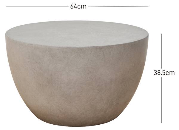 Couchtisch PARNU Grau - Stein - 64 x 39 x 64 cm