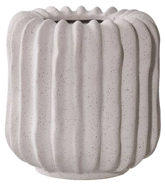 Pot de fleurs Chaves Gris - En partie en bois massif - 16 x 16 x 16 cm