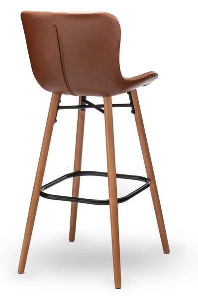 Barstühle LOFT 2er Set Braun - Kunstleder - 46 x 105 x 51 cm