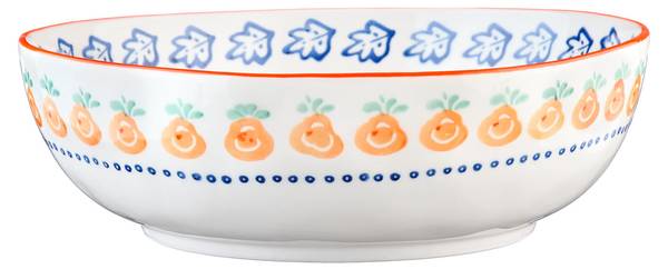 Saladeschaal NAPOLI 2-delig wit - keramiek - 18 x 36 x 35 cm