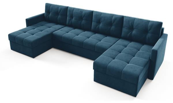 Ecksofa U OLIVIA DL+2P Blau