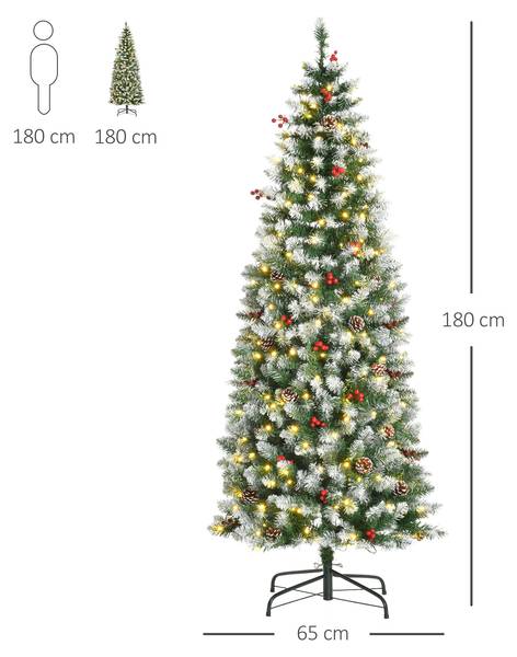 Künstlicher Weihnachtsbaum 830-380V92 Grün - Kunststoff - 65 x 180 x 65 cm