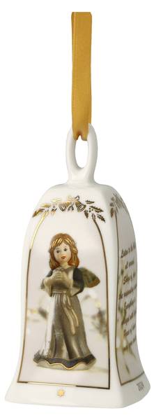 Glocke Jahresglocke 2024 Braun - Porzellan - 5 x 10 x 5 cm