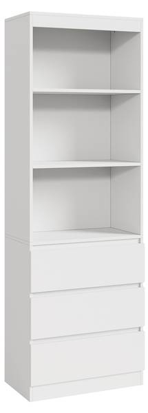 Bücherregal Les Weiß - Holzwerkstoff - 60 x 180 x 35 cm
