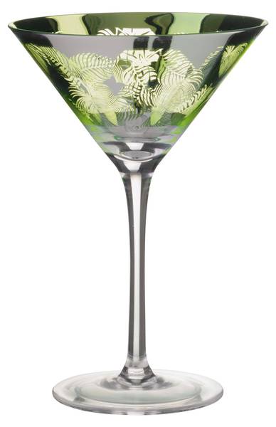 Cocktailgläsern Tropical Leaves 2er-Set Glas - 17 x 18 x 12 cm