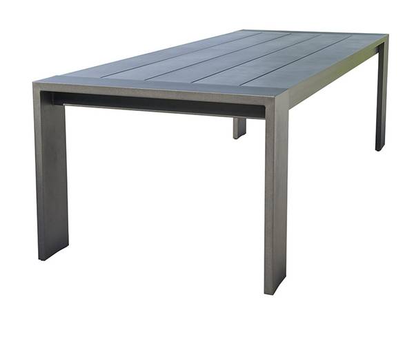 Gartentisch Schwarz - Metall - 100 x 76 x 280 cm