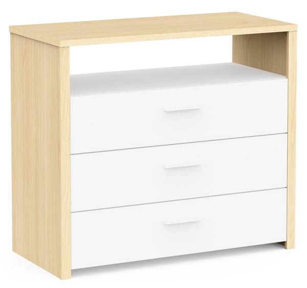 Ladekast HEVA wit - plaatmateriaal op houtbasis - 44 x 82 x 93 cm