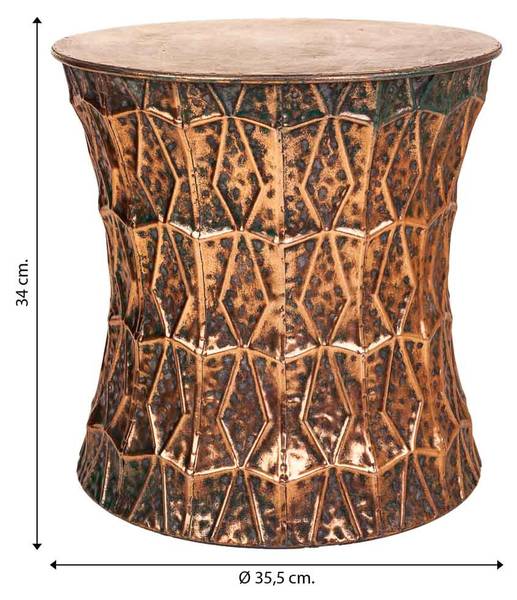 Hocker 4523288317 Gold - Metall - 36 x 34 x 36 cm