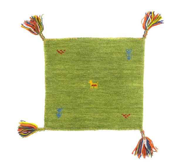 Wollteppich Agra Grün - Naturfaser - 40 x 2 x 40 cm